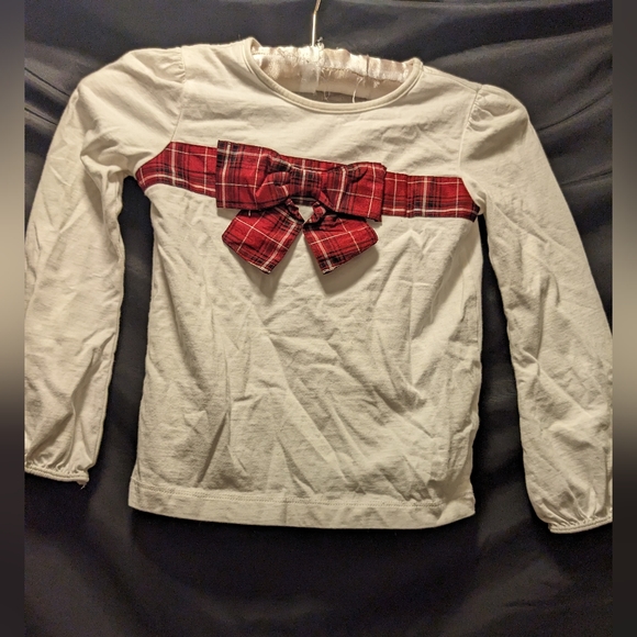 Gymbore, girls 5, Longsleve with Red Bow - Picture 1 of 3